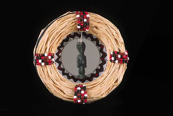 "Ancestor", mixed media, 5 1/4" diameter, 2006