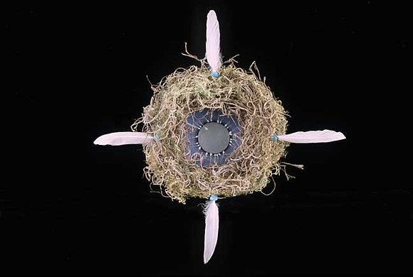 "Shield", mixed media, 12 1/2" diameter, 2006