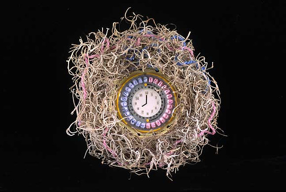 "Time", mixed media, 7 1/2" diameter, 2006