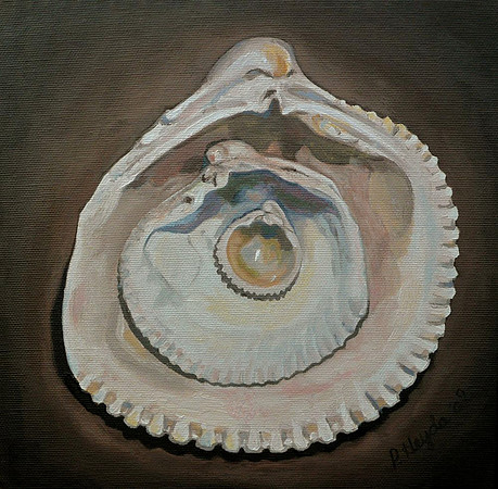 "Nesting Shells", oil on canvas, 8 x 8" 2009