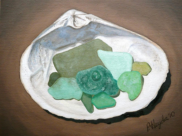 "Green", oil on canvas 9 x 7", 2010