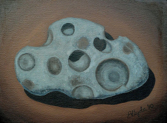 "Charlie Brown Rock", oil on canvas, 8 x 6", 2010