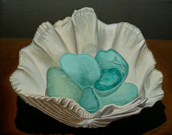 "Aqua" , oil on canvas, 10 x 8", 2010