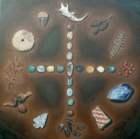 "Medicine Wheel", oil on canvas, 12 x 12", 2010