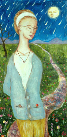 "Introspection", oil on canvas, 18 x 36", 1992