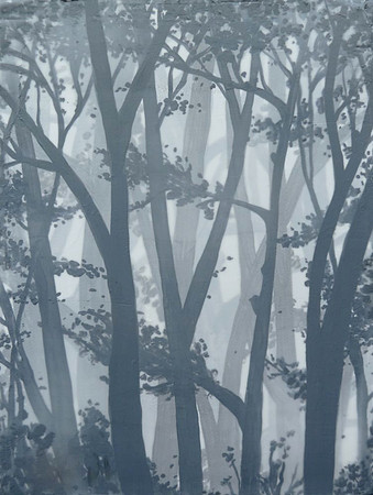 "Foggy Trees #5", acrylic on canvas, 6 x 8", 2013
