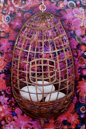 "A Sheltered Life", acrylic on canvas, 4 x 6", 2013