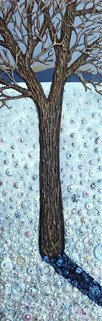 Untitled, acrylic on canvas, 8 x 24", 2014