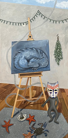"Full Moon in Cancer", 2 x 4', acrylic on canvas, 2023