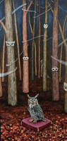 "Night Weaver", 2 x 4', acrylic and mixed media on canvas, 2019