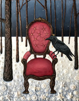"Forest Guardian #3", 11 x 14", acrylic on canvas, 2017
