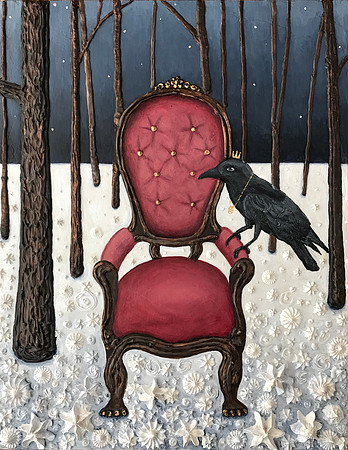 "Forest Guardian #3", 11 x 14", acrylic on canvas, 2017