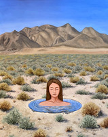 "Oasis", 16 x 20", acrylic on gesso board, 2022