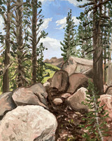 Sonora Pass, 11 x 14", acrylic on canvas board, 2022