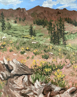 Sonora Pass, 12 x 16", acrylic on canvas board, 2022