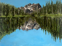 Sierra Buttes, 12 x 16", acrylic on canvas board, 2022