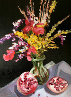 Still Life, 9 x 12", acrylic on canvas board, 2021
