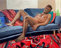 Derron, 11 x 14", acrylic on canvas board, 2021