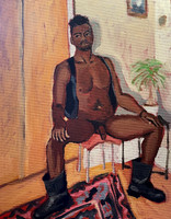 Derron, 11 x 14", acrylic on canvas board, 2021