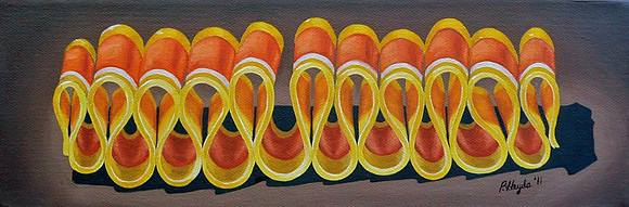 "Citrus", 12 x 4", oil on canvas, 2011